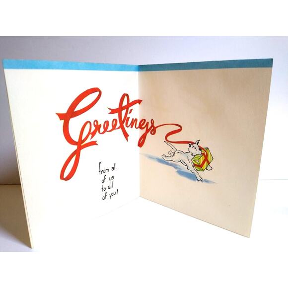 Little Annie Rooney Christmas Greeting Card Famous Comics 1951 King Features - Picture 2 of 3